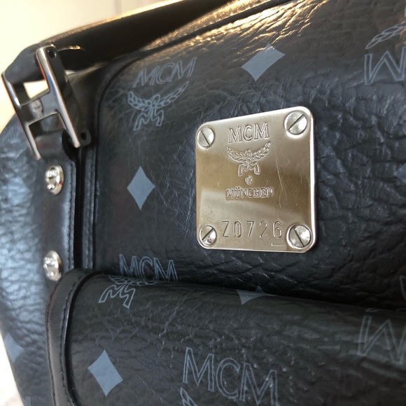 Authentic MCM Boston Bag with bag charm - Picture 5 of 16